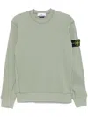 Stone Island Compass Badge Sweatshirt In Green