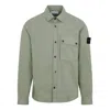 Stone Island Wappen Patch Long Sleeve Shirt 'green' In Gray