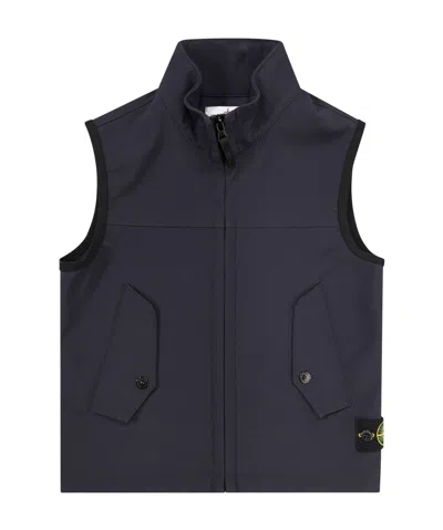 Stone Island Water- And Wind-resistant Membrane Waistcoat In Blue