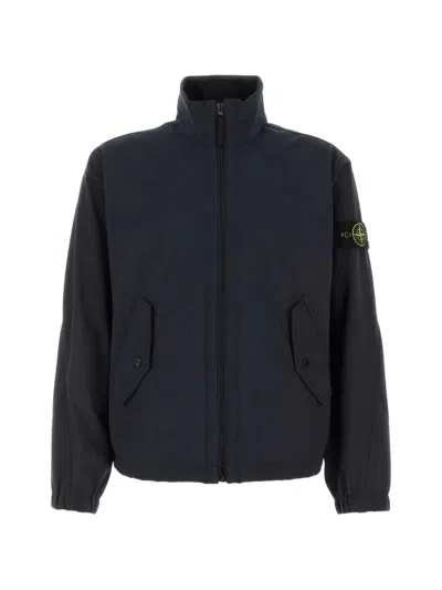 STONE ISLAND WATER AND WIND RESISTANT STAND COLLAR JACKET
