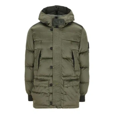 Stone Island Water Repellent Split Hood Down Puffer Jacket 'green'