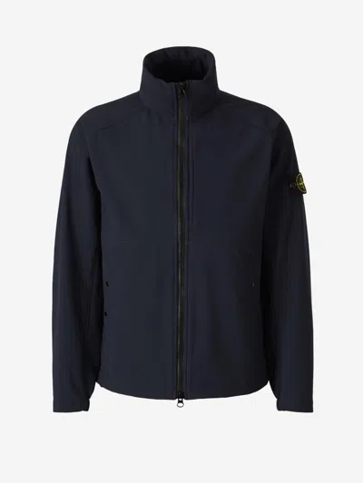 Stone Island Waterproof Hooded Jacket In Midnight Blue