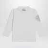 Stone Island White Blouse In Cotton Muslin In White