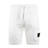 Stone Island White Cargo Bermuda Shorts With Pockets And Drawstring Waistband
