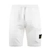 Stone Island White Cargo Bermuda Shorts With Pockets And Drawstring Waistband In White