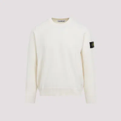 Stone Island Logo Crewneck Sweatshirt In Gray