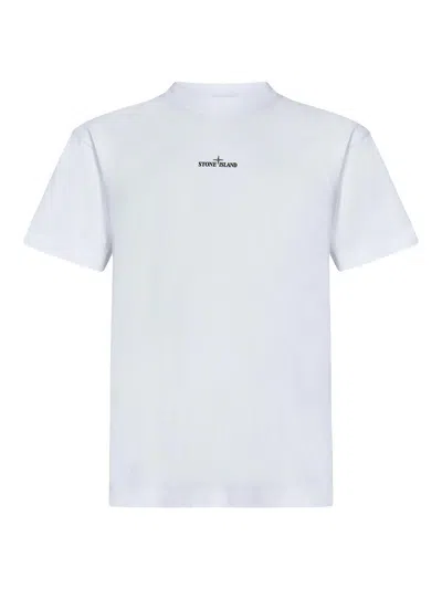 Stone Island White Cotton Jersey  T-shirt