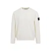 Stone Island Buttoned-patch Knitted Sweater In White