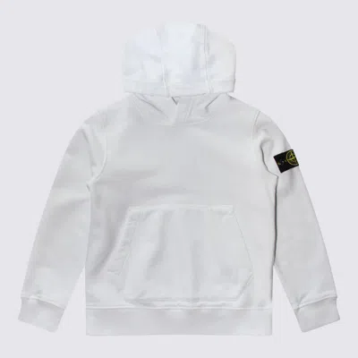 Stone Island Kids' White Cotton Sweatshirt