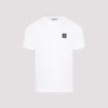 Stone Island Slit Fit Cotton Jersey T-shirt With Patch Logo In White