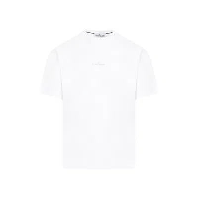 Stone Island White Cotton T-shirt