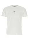 Stone Island Logo-print Organic Cotton-jersey T-shirt In White