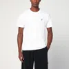 Stone Island Embroidered Cotton Jersey T-shirt In White