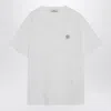 Stone Island Embroidered Cotton Jersey T-shirt In White