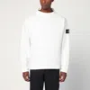 Stone Island Compass-badge Jersey-knit Jumper In White