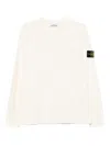 Stone Island Cotton Sweatshirt In White
