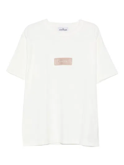 Stone Island Cotton Logo T-shirt In White