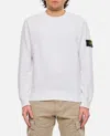 Stone Island Crewneck Sweatshirt With Raised Seams In White