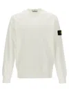 Stone Island Fleece Cotton Sweatshirt In White