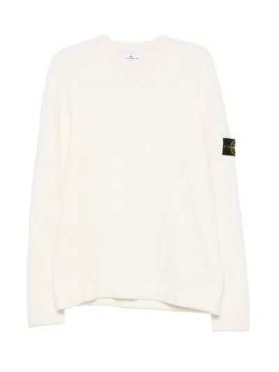 STONE ISLAND WHITE LOGO JUMPER