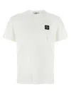 Stone Island Slit Fit Cotton Jersey T-shirt With Patch Logo In Neutral