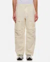Stone Island Compass-badge Wide-leg Cargo Pants In White
