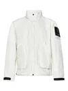 Stone Island White Nylon Windbreaker Jacket In White