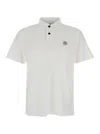 Stone Island White Polo Shirt With Logo Patch On The Front In Cotton Man In White