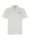 Stone Island White Polo Shirt With Logo Patch On The Front In Cotton Man