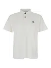 Stone Island White Polo Shirt With Logo Patch On The Front In Cotton Man In White