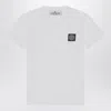 Stone Island White T-shirt With Logo Patch In White