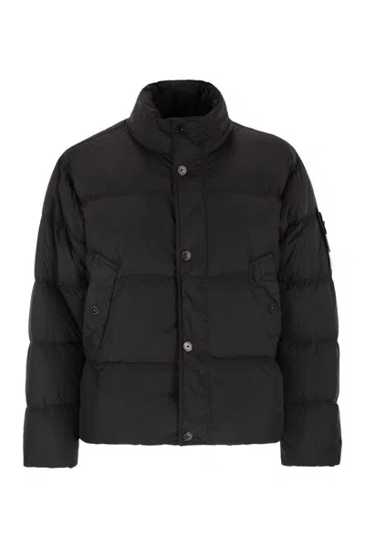 Stone Island Wind-resistant Bomber Jacket In Black