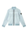 Stone Island Wind-resistant Bomber Jacket With Anti-dirop In Blue