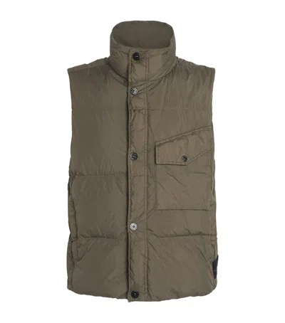 Stone Island Wind-resistant Down Gilet In Green