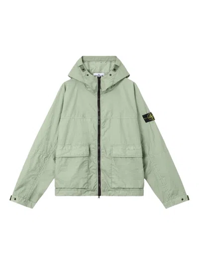 Stone Island Windbreaker In Green
