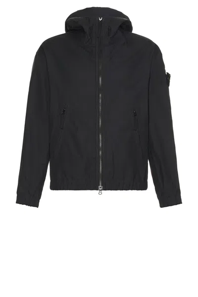 Stone Island Windbreaker Jacket In Navy Blue