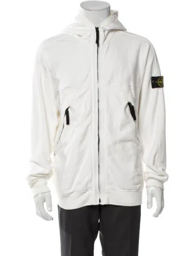 Pre-owned Stone Island Windbreaker In White