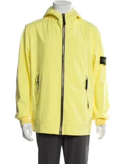 Pre-owned Stone Island Windbreaker In Yellow