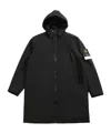 Stone Island Windproof And Waterproof Padded Parka Coat In Black