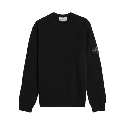 Pre-owned Stone Island Winter Cotton Knit Crewneck 'black' | Men's Size Xl