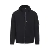 Stone Island Logo Patch Windbreaker Jacket In Black
