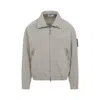 Stone Island Beige Lightweight Polyester Jacket With Hidden Hood In Gray