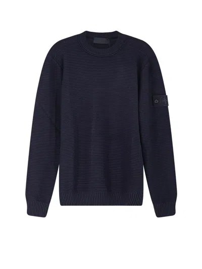 Stone Island Wool And Cashmere Blend Sweater In Blue