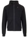 Stone Island Wool And Cotton Zip-up Fleece Sweatshirts Blue In Blue