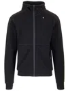 Stone Island Wool And Cotton Zip-up Fleece Sweatshirts Blue