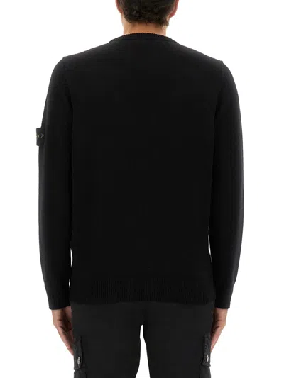 STONE ISLAND STONE ISLAND WOOL BLACK SWEATSHIRTS