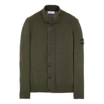 Stone Island Wool Blend Cardigan 'military Green'