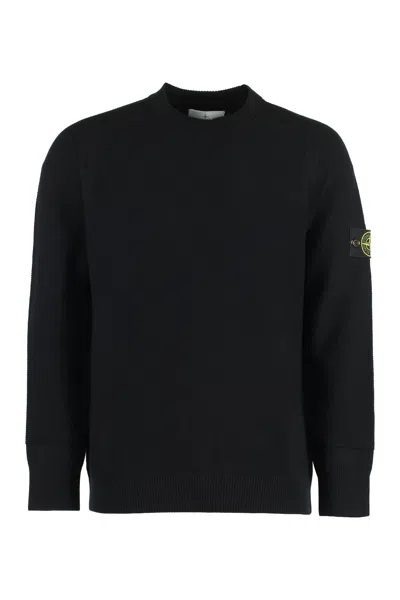 STONE ISLAND STONE ISLAND WOOL-BLEND CREW-NECK SWEATER