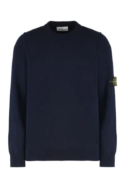 STONE ISLAND STONE ISLAND WOOL-BLEND CREW-NECK SWEATER