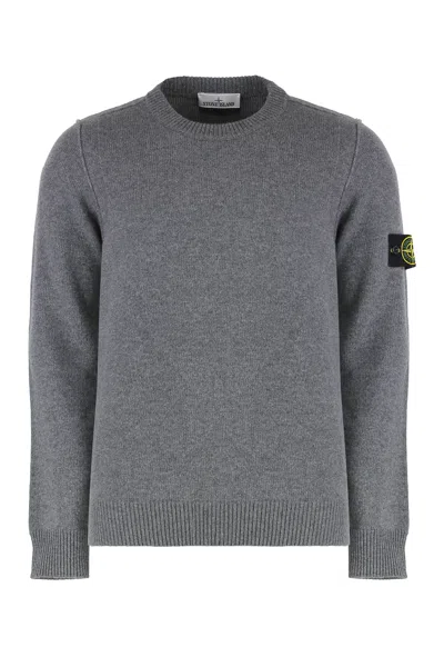 STONE ISLAND STONE ISLAND WOOL-BLEND CREW-NECK SWEATER